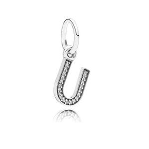 ~NEW~ Pandora Alphabet Letter U Dangle CZ Charm
